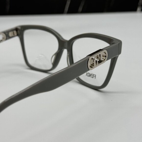 NEW FE50025I 020 FENDI EYEGLASSES SHINY GREY UNISEX EYEWEAR FENDI - Picture 7 of 10